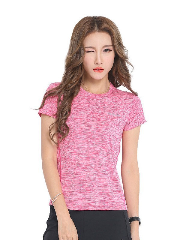 极地火运动装2022秋冬季粉色T恤