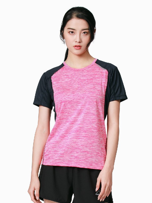 极地火运动装2022秋冬季粉色T恤