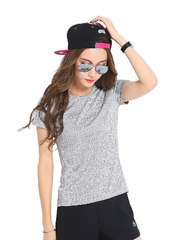 极地火运动装2022秋冬季灰色T恤