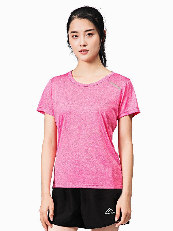 极地火运动装2022秋冬季粉色T恤