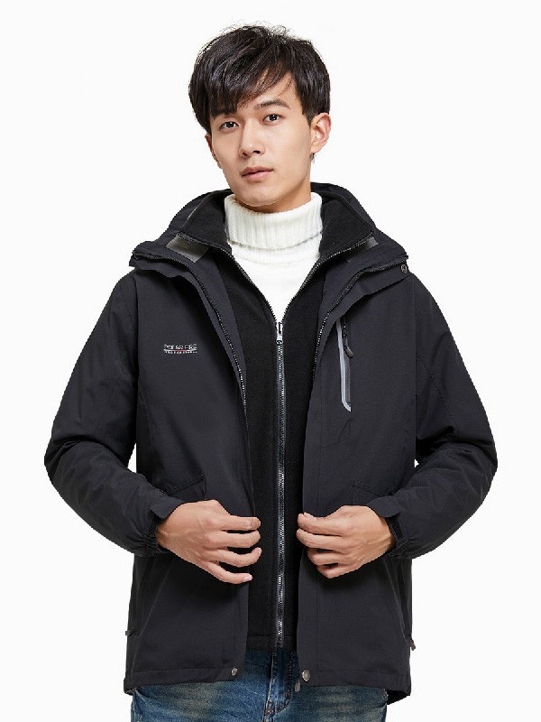 极地火运动装2022秋冬季黑色冲锋衣