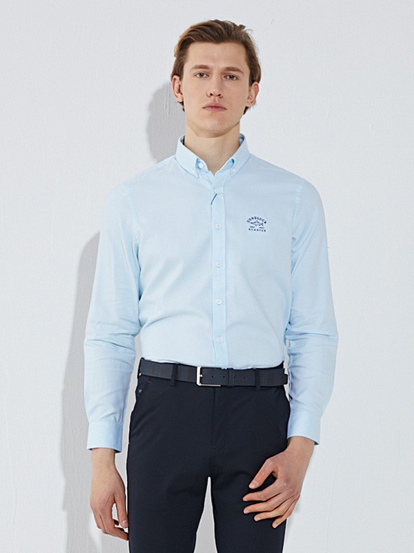 德国鲨鱼羊衫毛衫2023春夏季蓝色长裙