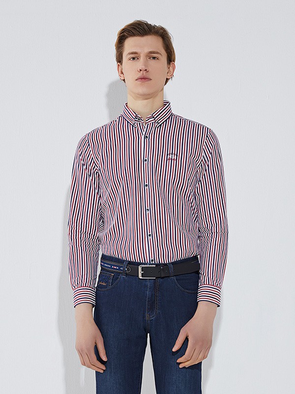 德国鲨鱼羊衫毛衫2023春夏季粉色衬衫