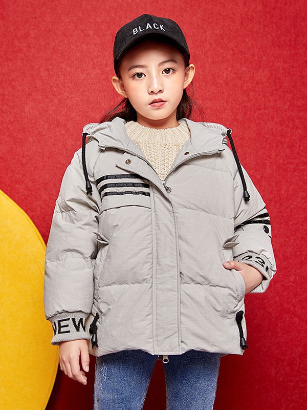 乖乖熊童装2022秋冬季灰色棉服