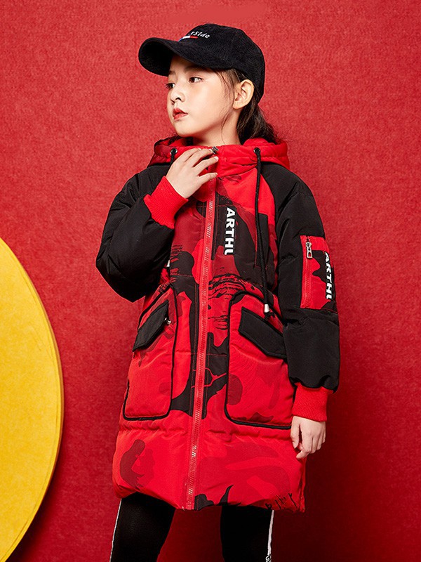 乖乖熊童装2022秋冬季拼色棉服