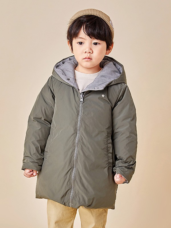 乖乖熊童装2022秋冬季棕色棉服
