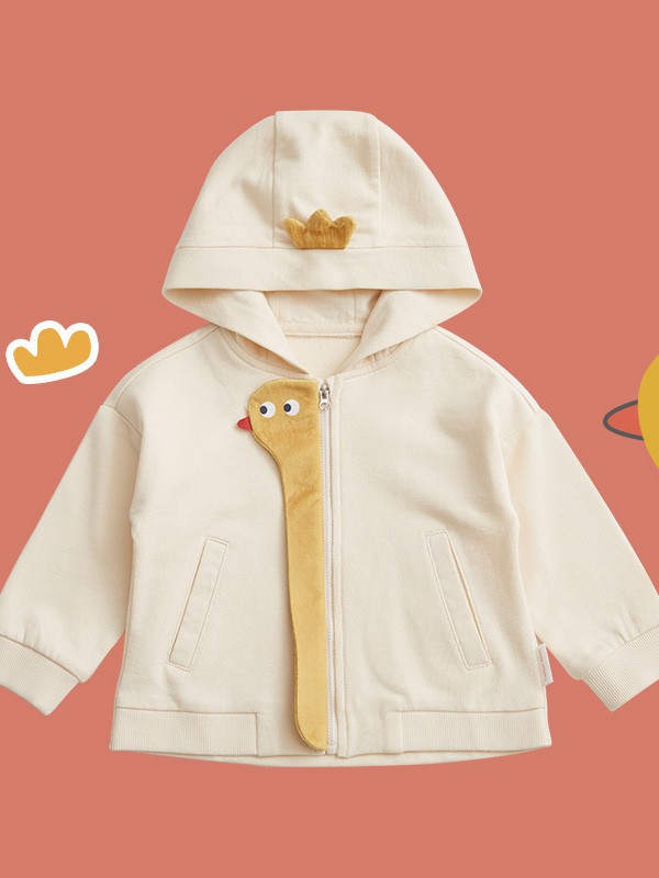 棉花堂童装2023春夏季白色外套