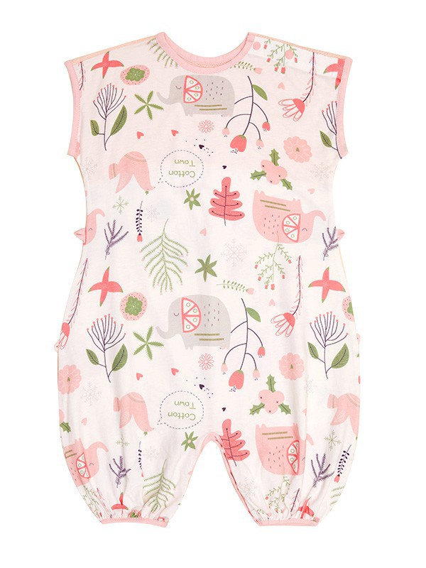 棉花堂童装2023春夏季白色连体衣