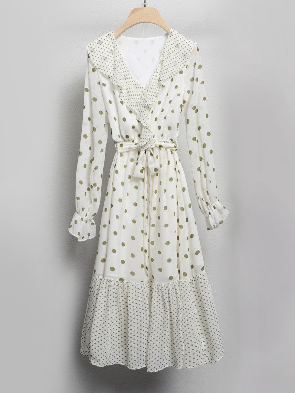 歌美瑞2023春夏季白色连衣裙