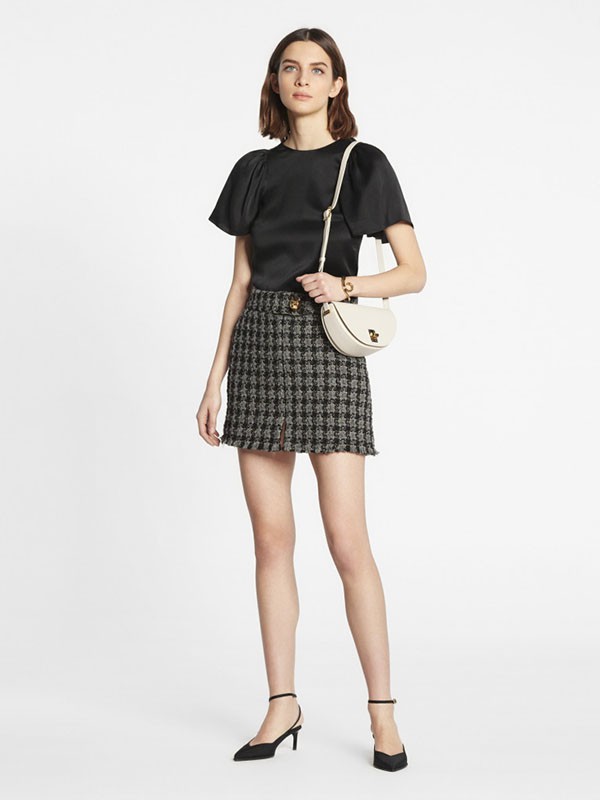 浪凡lanvin女装2022秋冬季黑色短裤