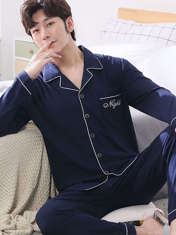 万家红2022秋冬季藏蓝色家居服