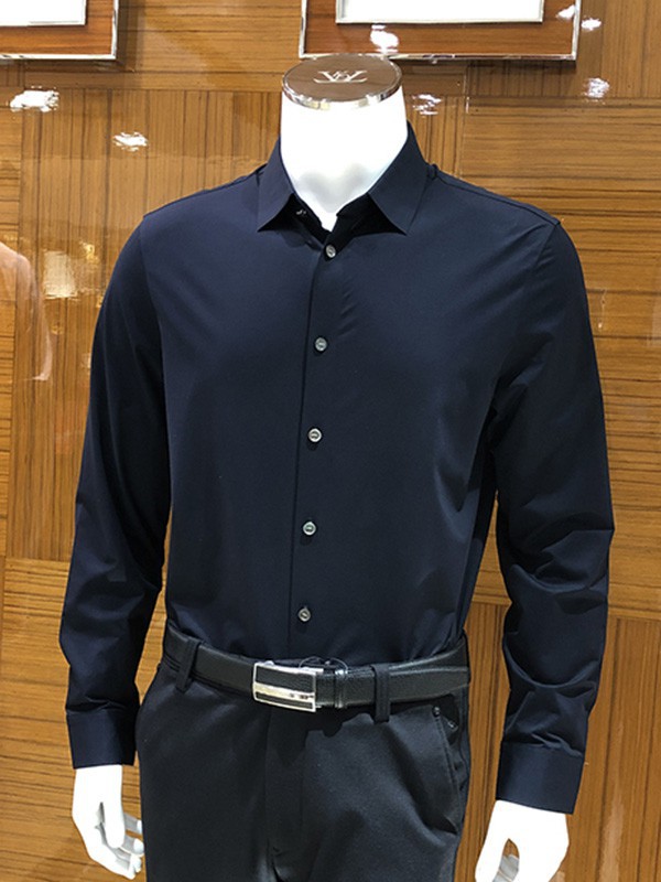 路卡迪龙男装2022秋冬季黑色衬衫