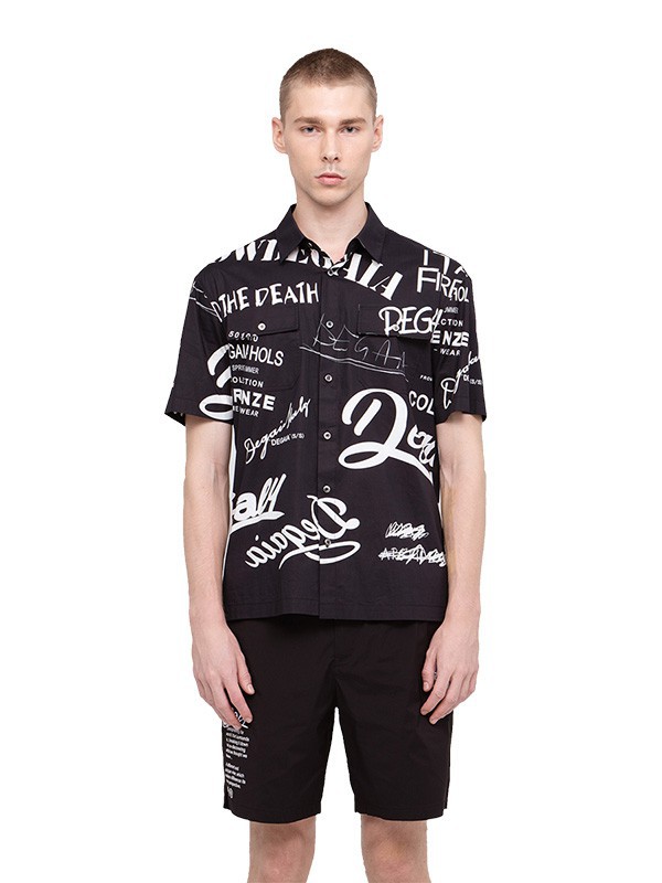 迪嘉雅休闲装2023春夏季黑色衬衫