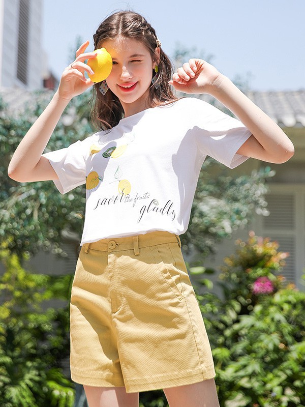 艾蓓怡女装2023春夏季白色polo衫