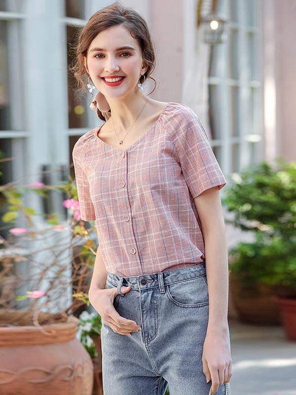 艾蓓怡女装2023春夏季粉色针织衫