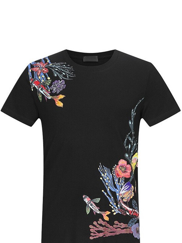 奥拉玛2023春夏季黑色T恤