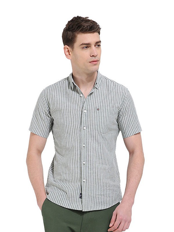 PERIGOT休闲装2023春夏季灰色衬衫