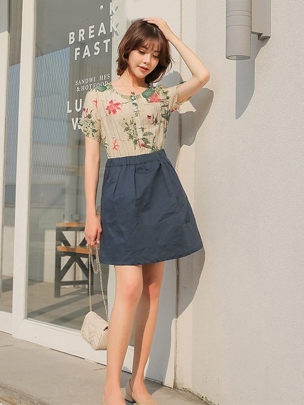 PERIGOT休闲装2023春夏季绿色T恤