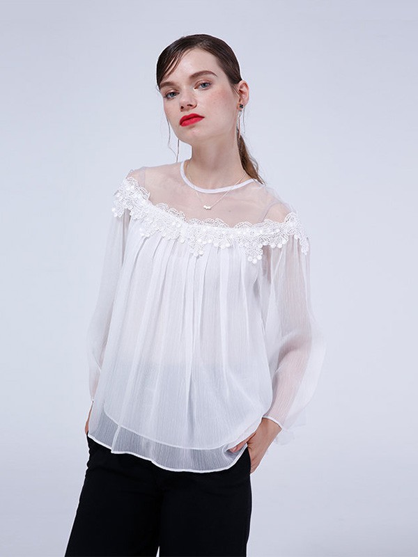 PERIGOT休闲装2023春夏季白色上衣