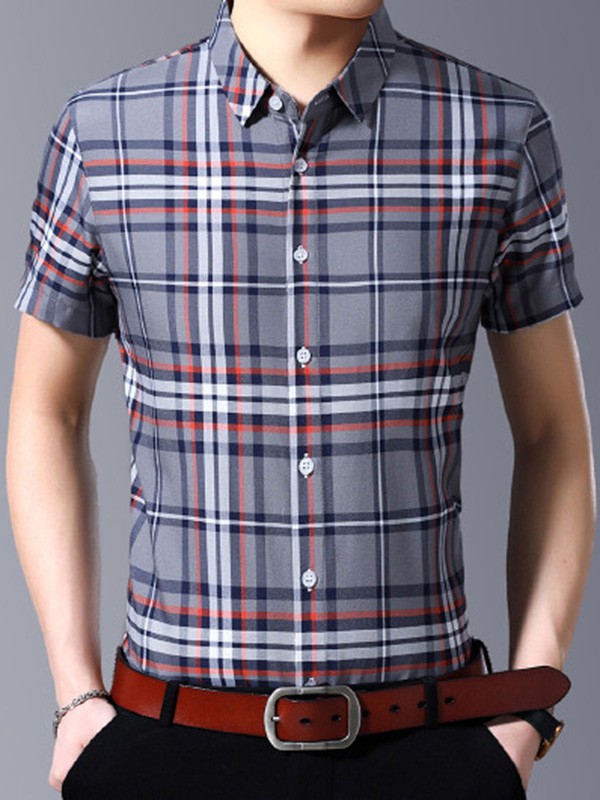 Vougeek2023春夏季灰色衬衫