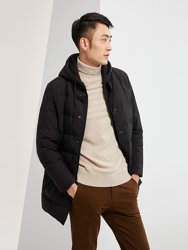 海一家男装2022秋冬季黑色外套