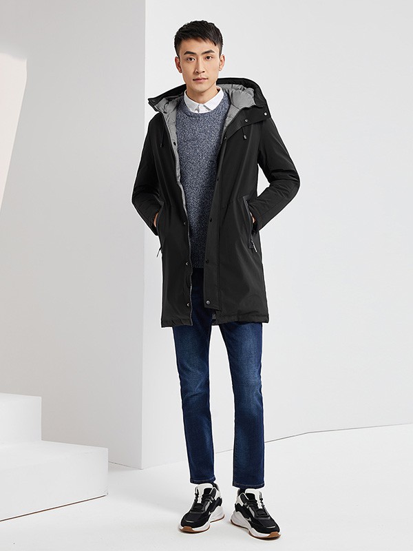 海一家男装2022秋冬季藏蓝色长裤