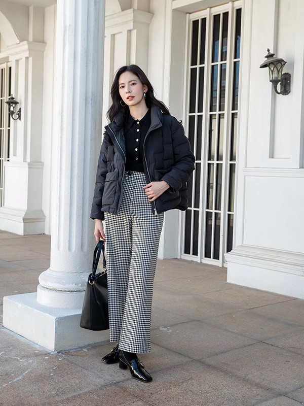 卡蔓女装2022秋冬季灰色长裤