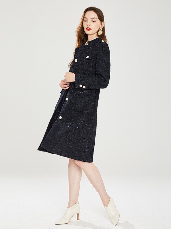 Gerolamo女装2022秋冬季黑色大衣