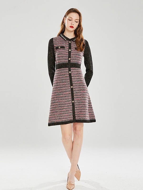 Gerolamo女装2022秋冬季黑色连衣裙