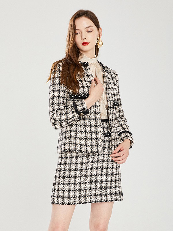 Gerolamo女装2022秋冬季白色短裙