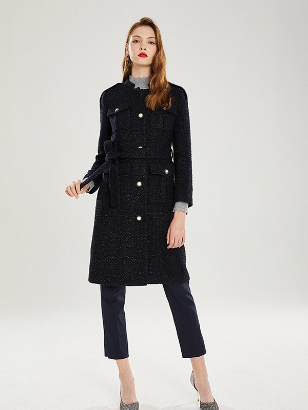 Gerolamo女装2022秋冬季黑色大衣