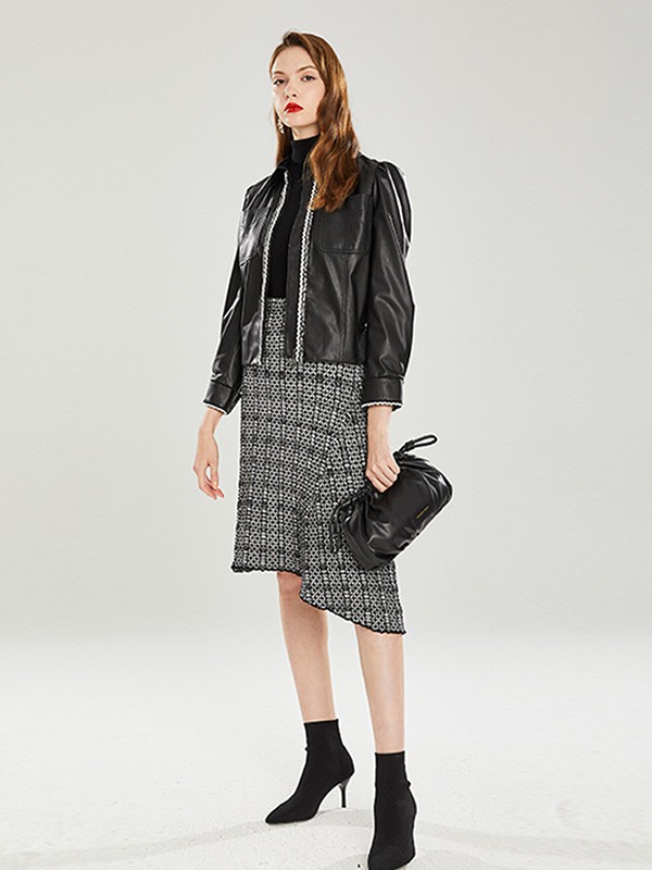 Gerolamo女装2022秋冬季灰色连衣裙