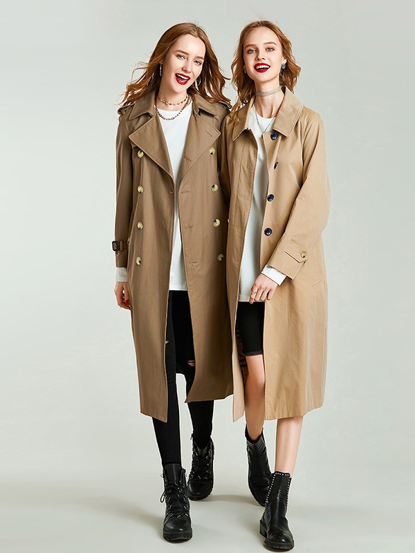 HAVVA2022秋冬季卡其色风衣