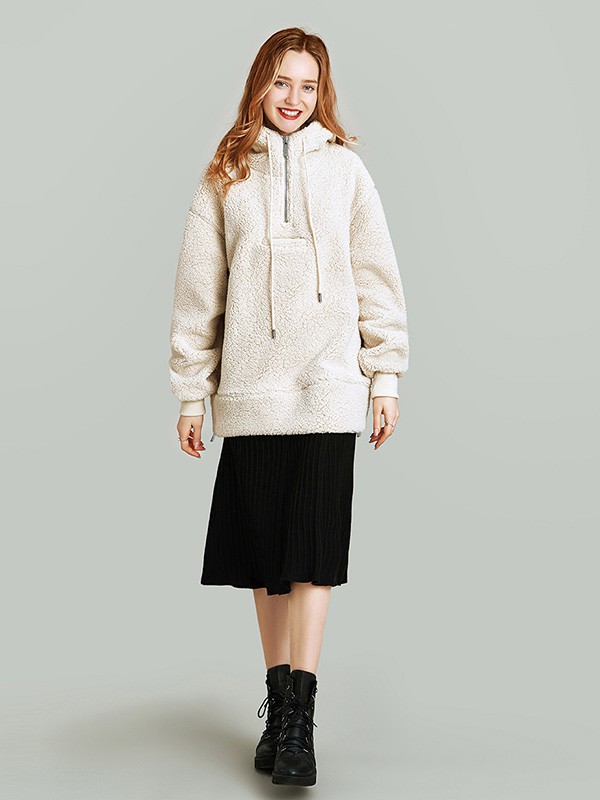 HAVVA女装2022秋冬季白色卫衣