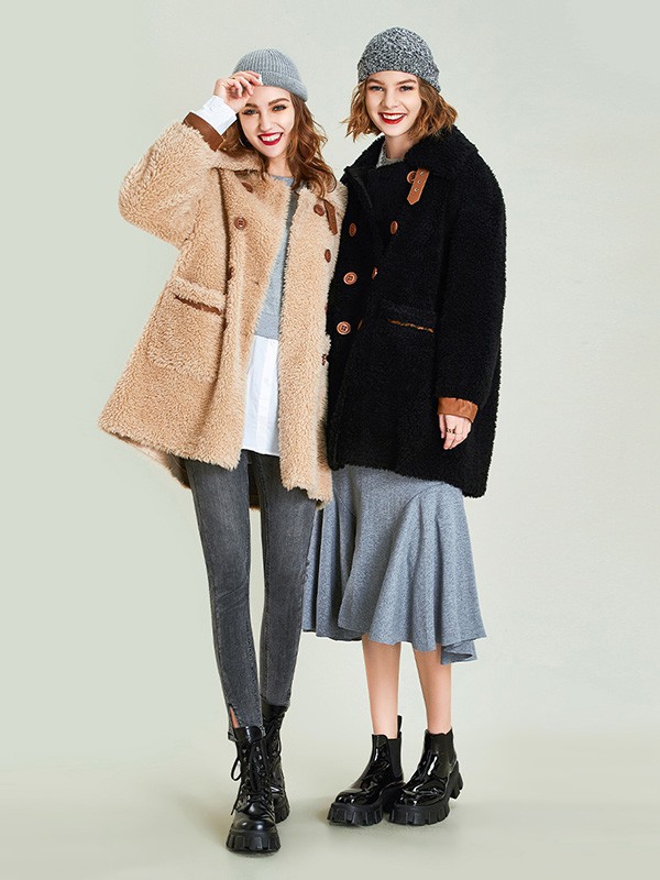 HAVVA女装2022秋冬季黑色大衣