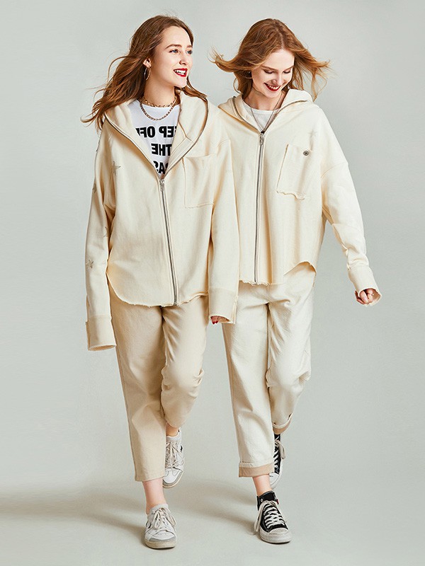 HAVVA女装2022秋冬季米色大衣