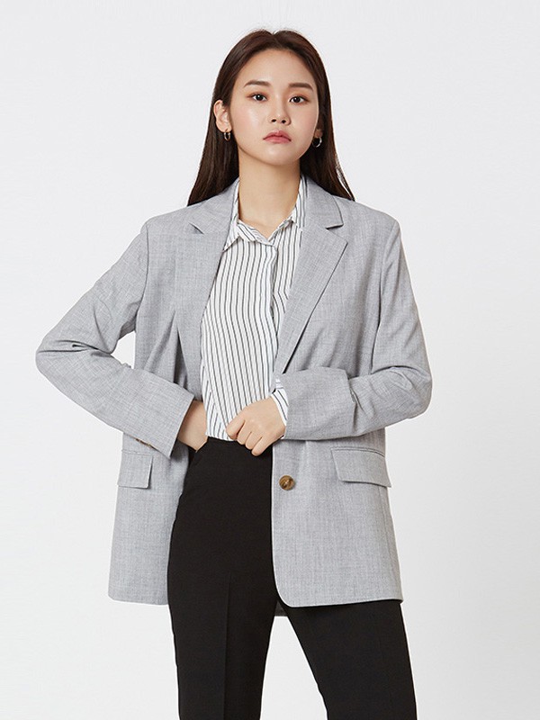 MIXXO休闲装2023春夏季灰色西装