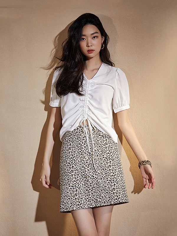 MIXXO休闲装2023春夏季白色短裙