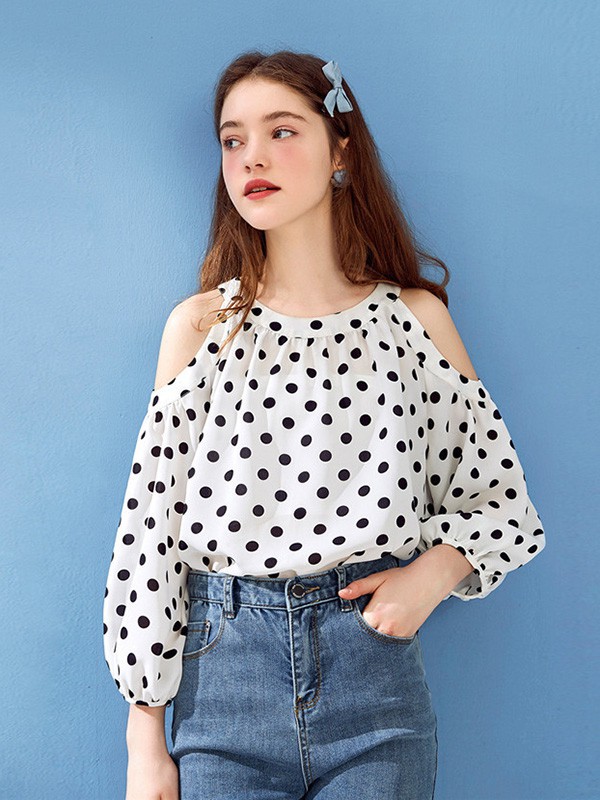 Rosel2023春夏季白色上衣