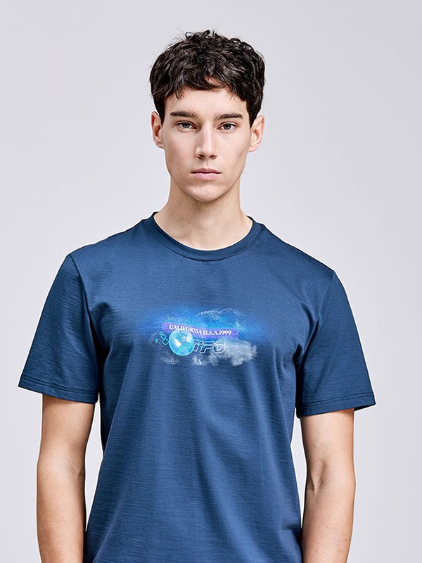 TFO运动装2023春夏季蓝色T恤