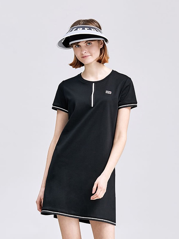 TFO运动装2023春夏季黑色连衣裙