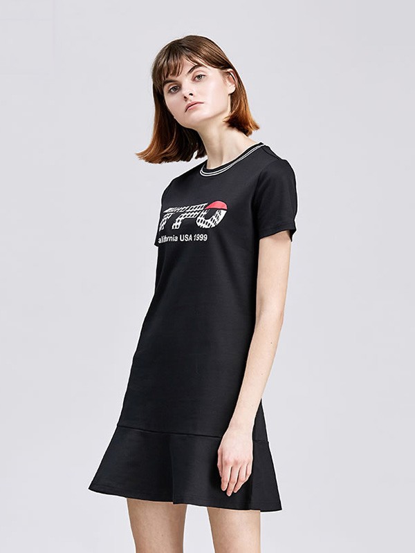 TFO运动装2023春夏季黑色连衣裙