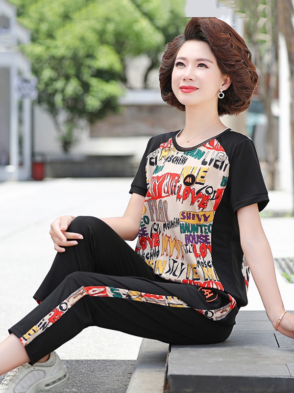 简狐2023春夏季黑色九分裤