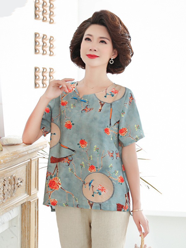 简狐2023春夏季绿色T恤