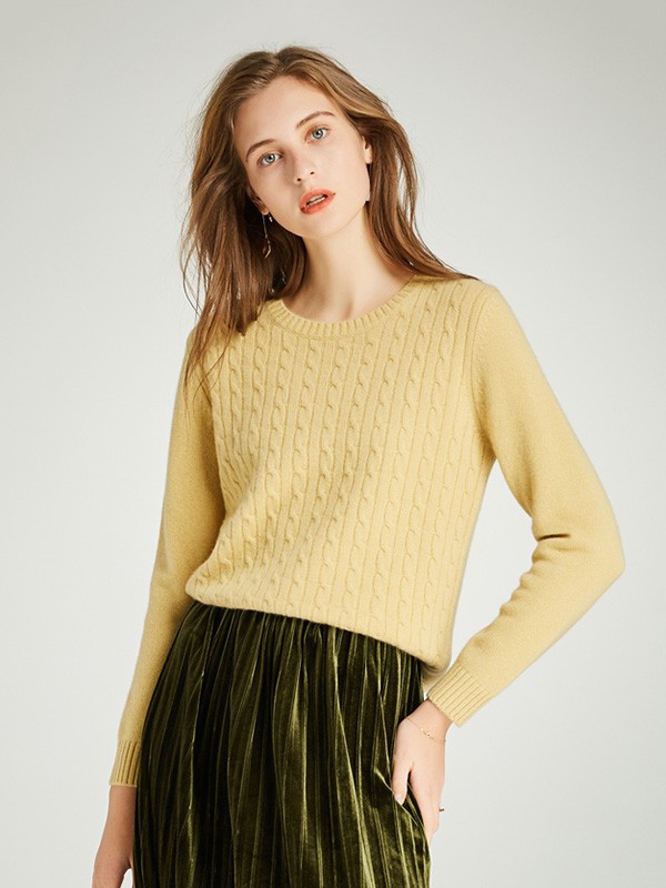 慕曼2023春夏季黄色针织衫
