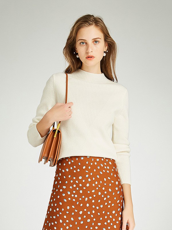 慕曼女装2023春夏季白色针织衫