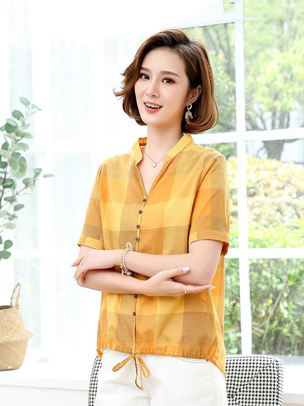 帕丝特女装2023春夏季黄色衬衫