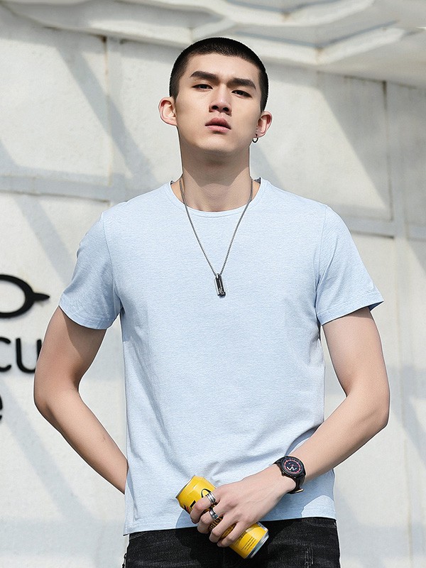 战地吉圃2023春夏季蓝色T恤