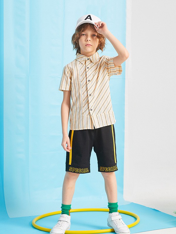 皮皮牛2023春夏季米色衬衫