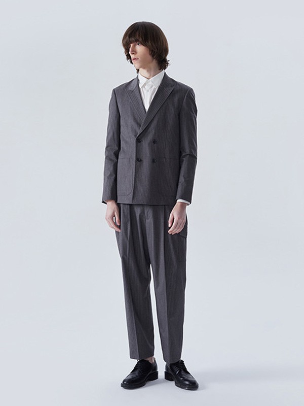 萨缇尼男装2022秋冬季黑色西装